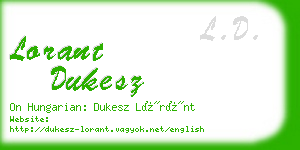 lorant dukesz business card